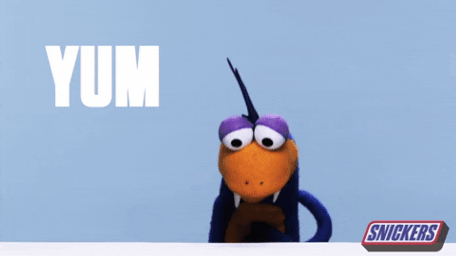 Yum Chocolate Puppet Snickers Commercial GIF