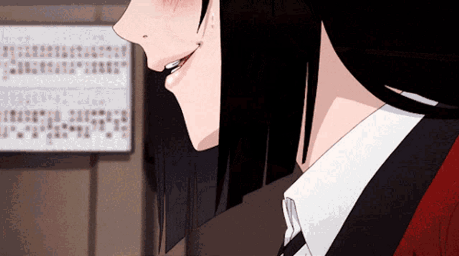 Yumeko Flirty Finger Bite GIF