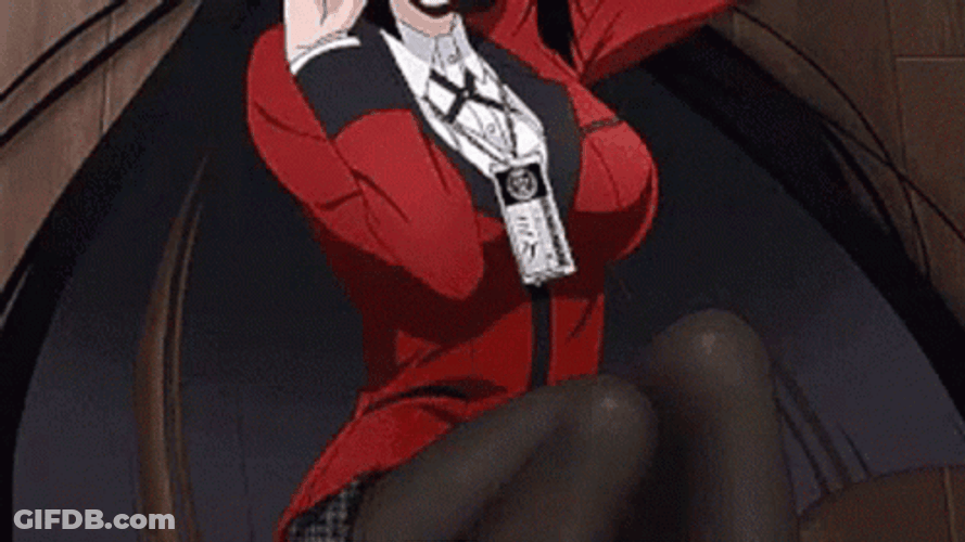 Yumeko Jabami Cat Pose GIF