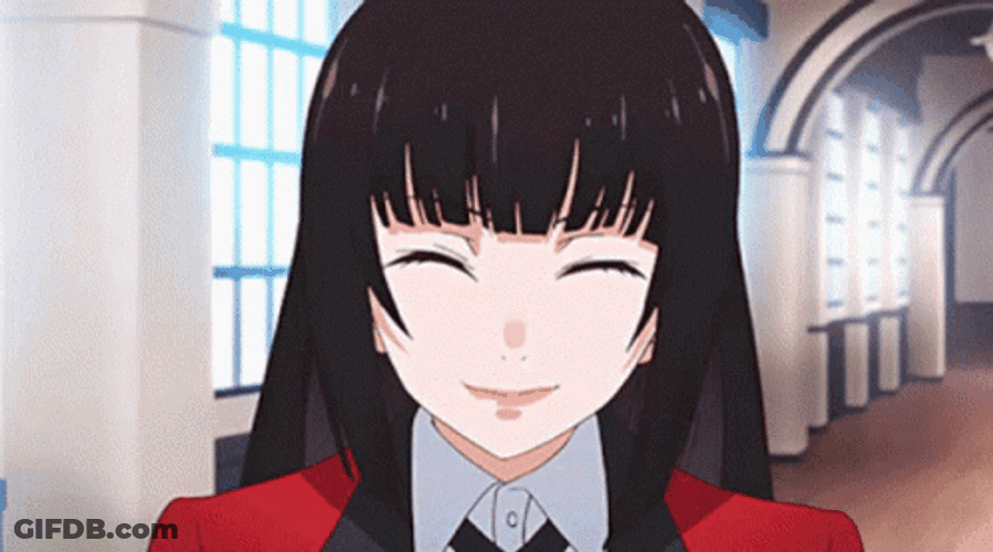 Yumeko Jabami Holding Envelope GIF