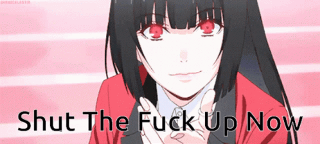 Yumeko Shut Up GIF