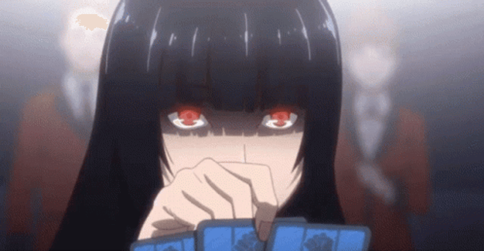 Yumeko Using Uno Blocked Card GIF