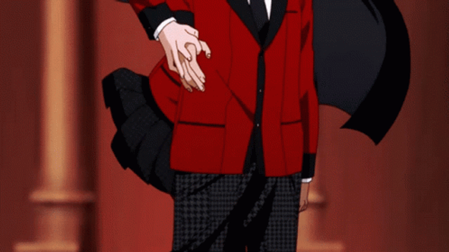 Yumeko Whispering To Ryota GIF