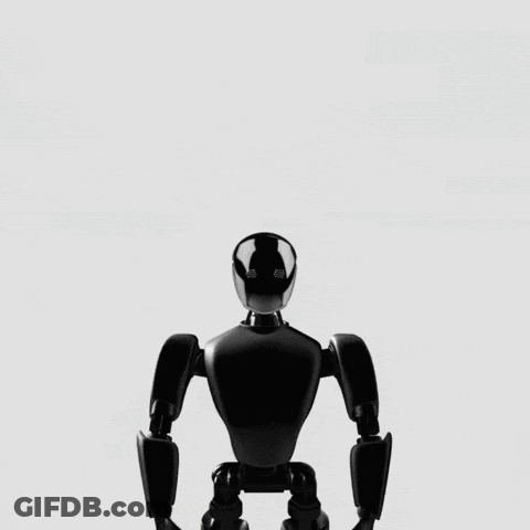 Yumiko.io Advertisement Black Robot GIF