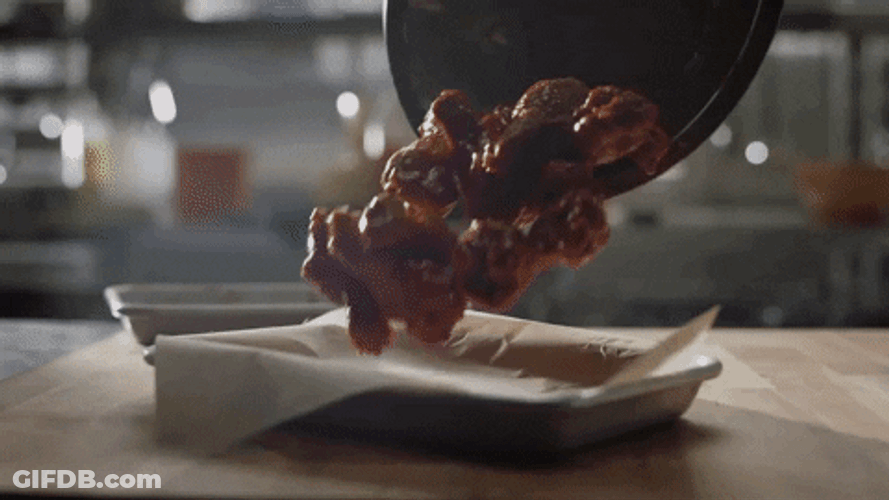 Yummy Buffalo Chicken Wings GIF