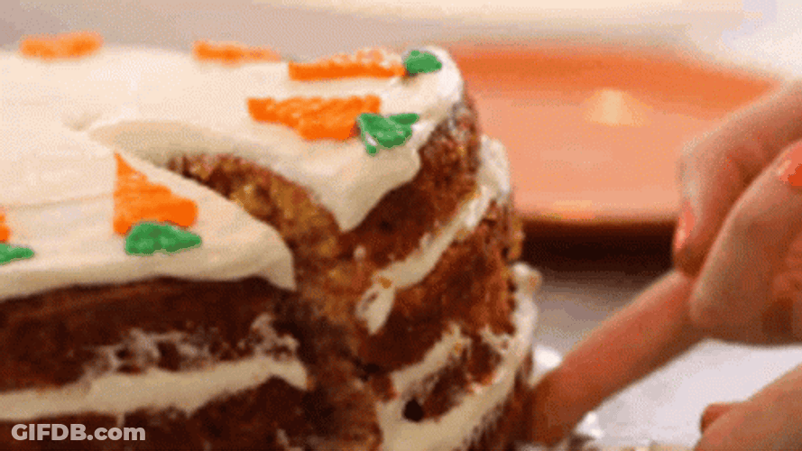 Yummy Carrot Moist Cake GIF
