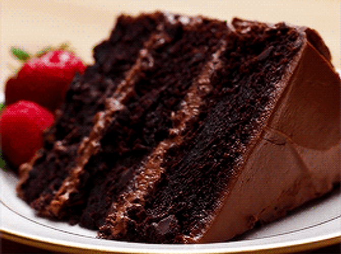 Yummy Chocolate Fudge Cake GIF