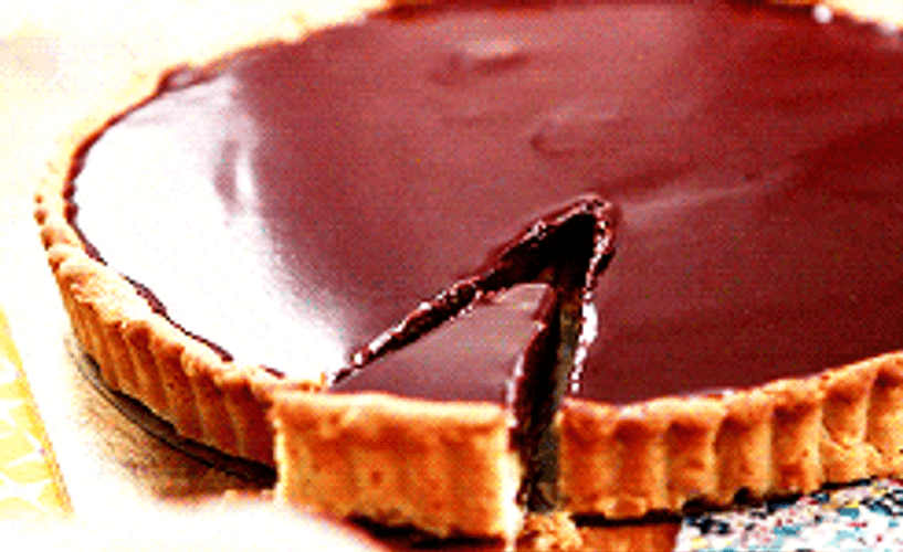 Yummy Chocolate Tart Slice GIF