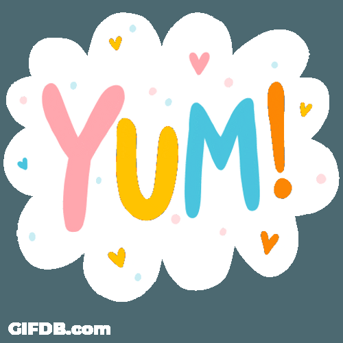 Yummy Colorful Text GIF