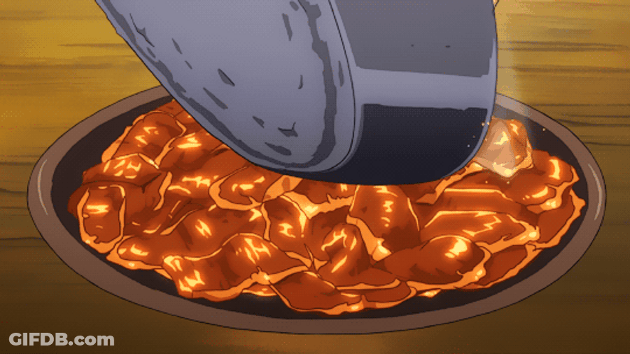 Yummy Food Anime Scenery GIF