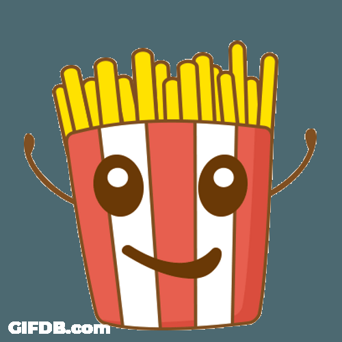 Yummy French Fries Cartoon GIF