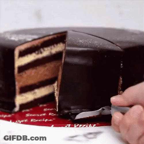 Yummy Layer Chocolate Moist Cake GIF