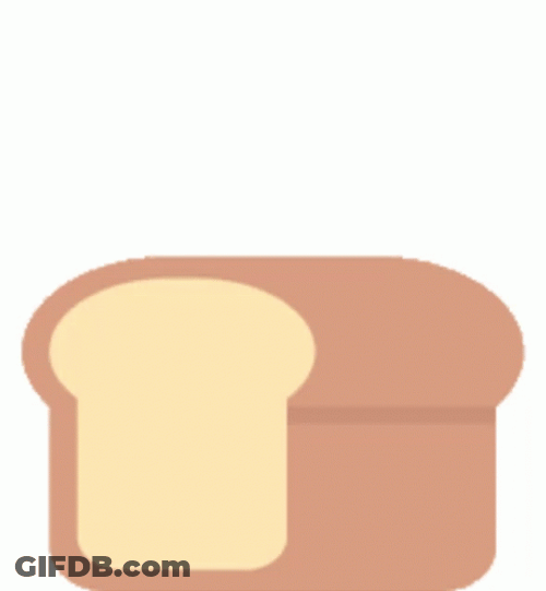 Yummy Loaf Bread Bounce GIF