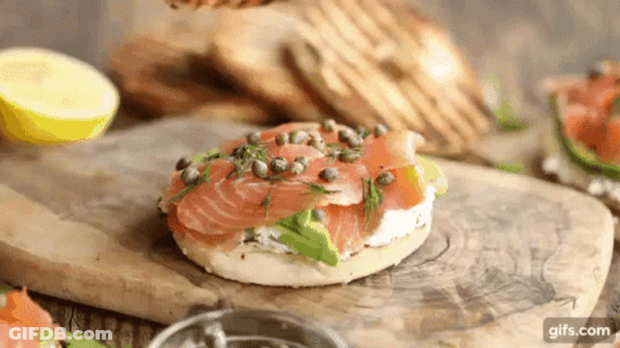 Yummy Sandwich Bagel GIF