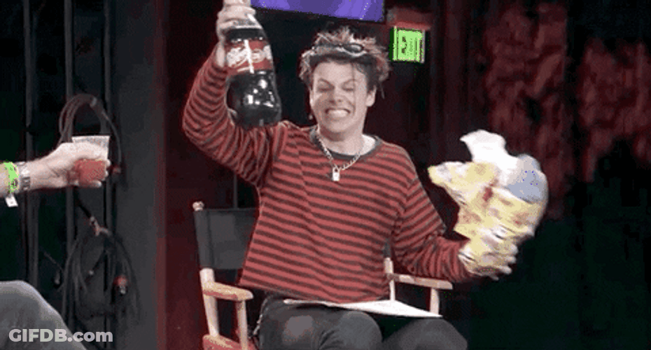 Yungblud Holding Bottle Of Dr Pepper GIF