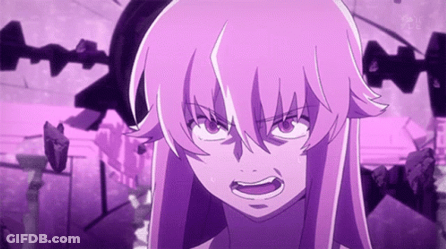Yuno Gasai Anime Angrily Speaking GIF