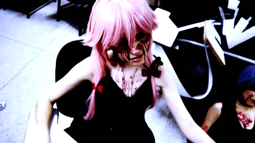 Yuno Gasai Anime Cosplayer GIF