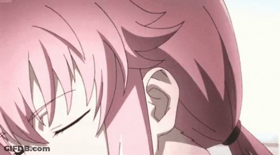 Yuno Gasai Anime Creepily Smiling GIF