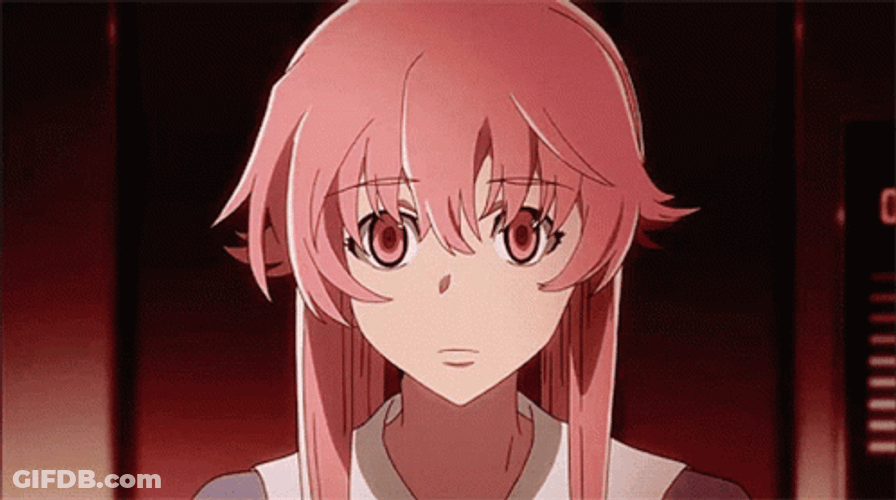 Yuno Gasai Anime Cute Blush GIF