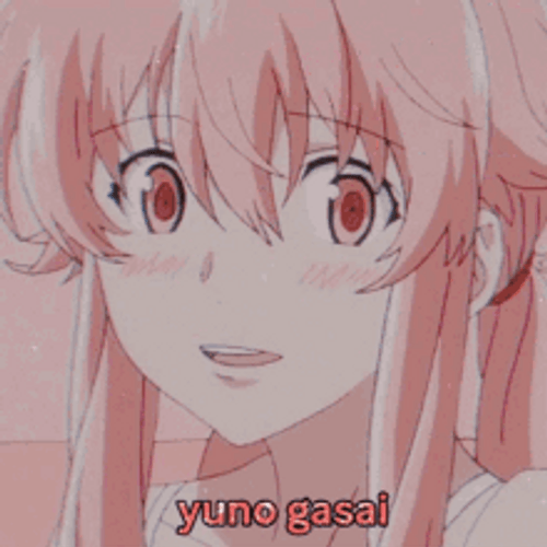 Yuno Gasai Anime Future Diary Angry Pretty Aesthetic GIF