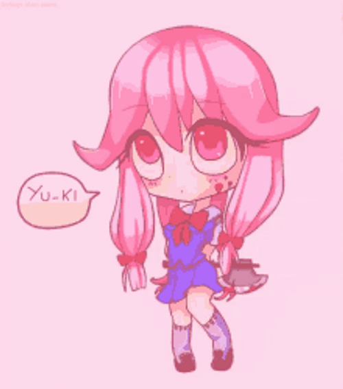 Yuno Gasai Anime Future Diary Chibi Cute GIF