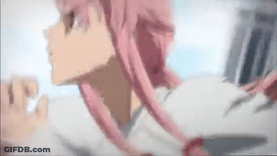 Yuno Gasai Anime Madly Running GIF