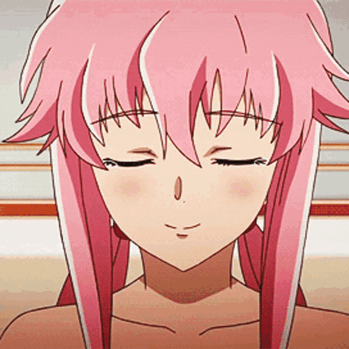 Yuno Gasai Anime Wiping Her Eyes GIF