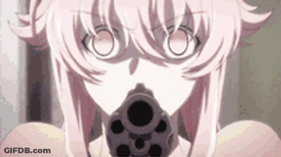 Yuno Gasai Fire Gun Yandere GIF