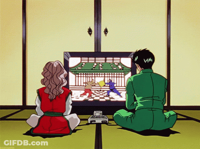 Yusuke With Genkai Yu Yu Hakusho GIF