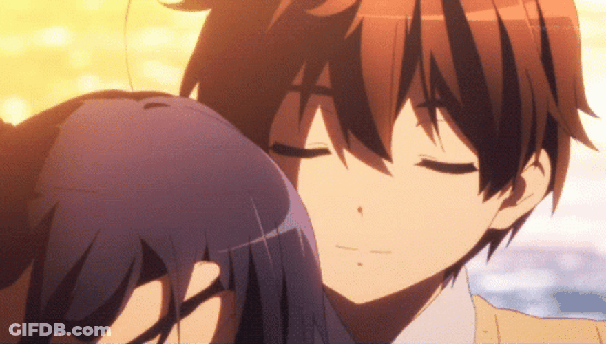 Yuuta Hugs Crying Rikka GIF