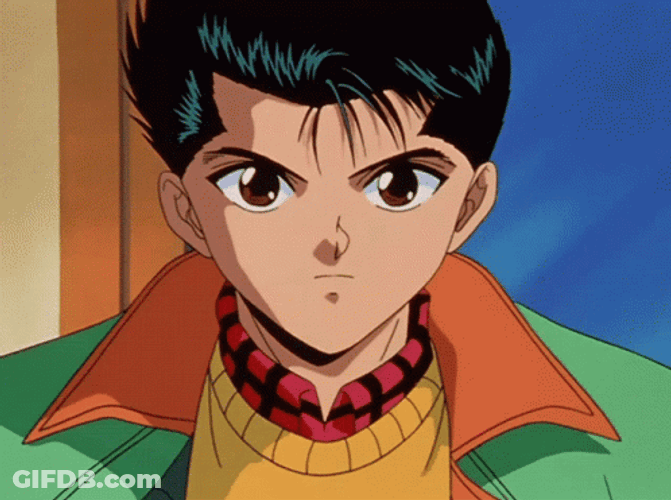 Yuyu Hakusho Smiling Yusuke GIF