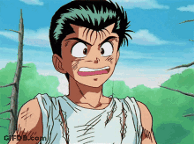 Yuyu Hakusho Yusuke Fell Down GIF