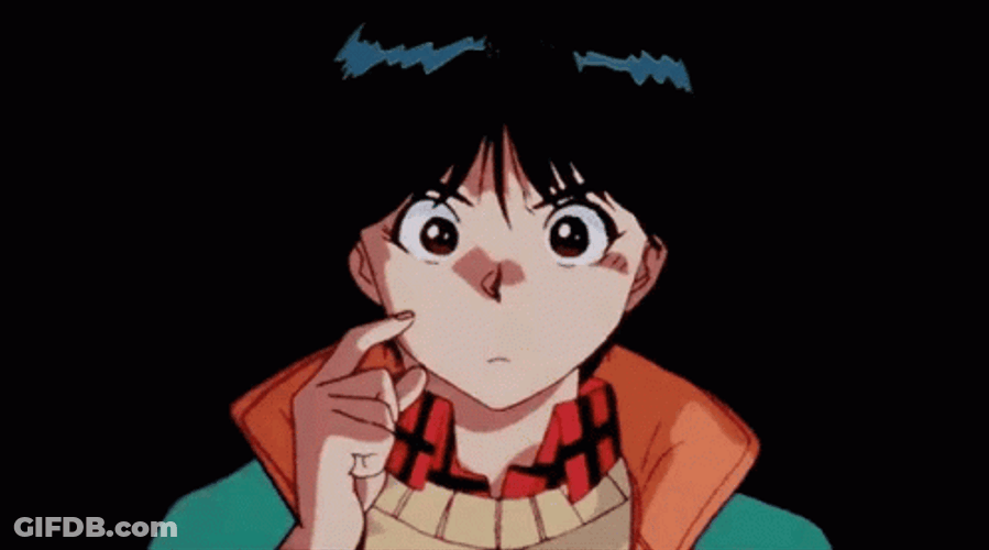 Yuyu Hakusho Yusuke Scratching His Face GIF