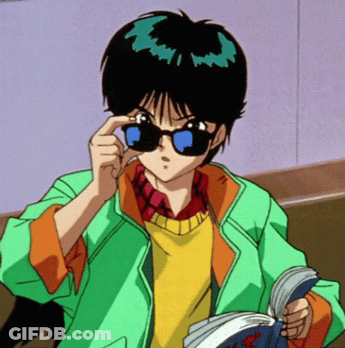 Yuyu Hakusho Yusuke Wearing Glasses GIF