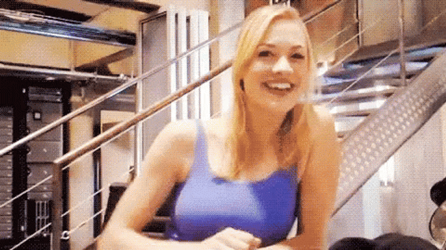 Yvonne Strahovski Chuck Happy Vibes GIF