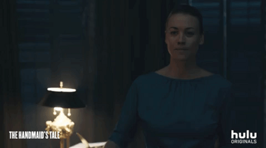 Yvonne Strahovski Handmaid's Tale Read GIF