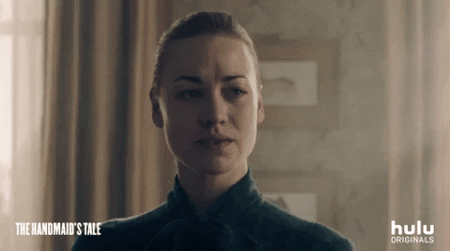 Yvonne Strahovski Handmaid's Tale Sad Crying GIF