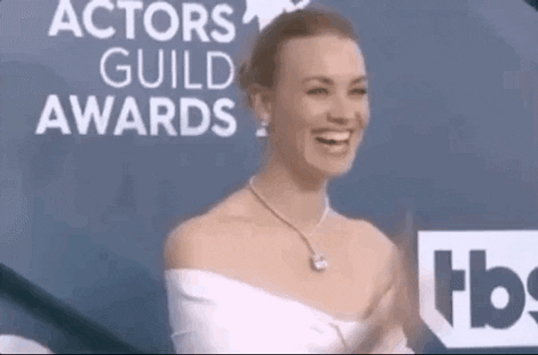 Yvonne Strahovski Laugh SAG Awards 2020 GIF