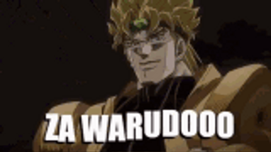 Za Warudo Dio Brando Jojo's Bizzare Adventure GIF