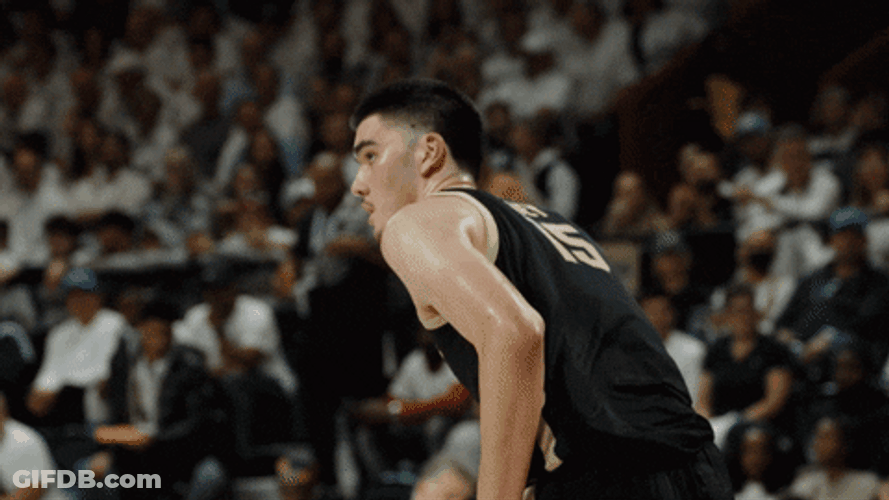 Zach Edey Hand Signal Running GIF