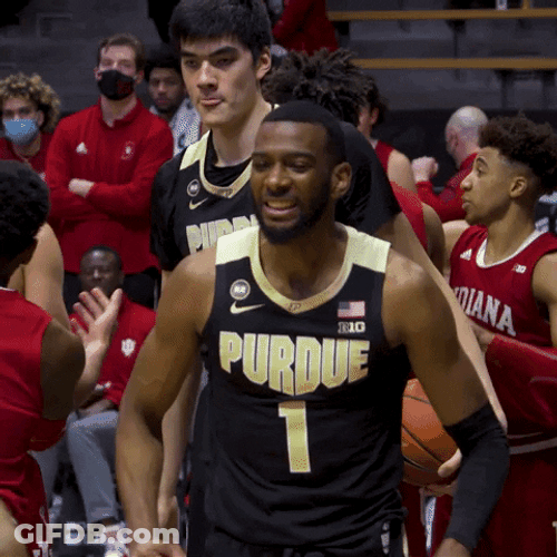 Zach Edey High Five Starting Line Up GIF