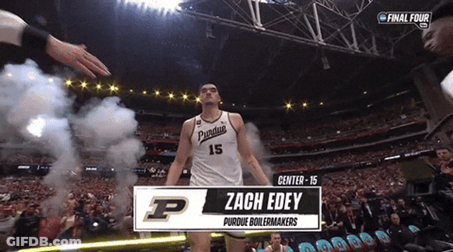 Zach Edey Introduction Hand Taps GIF