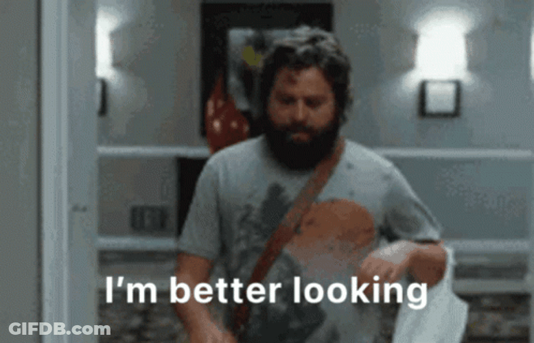 Zach Galifianakis Better Looking The Hang Over GIF