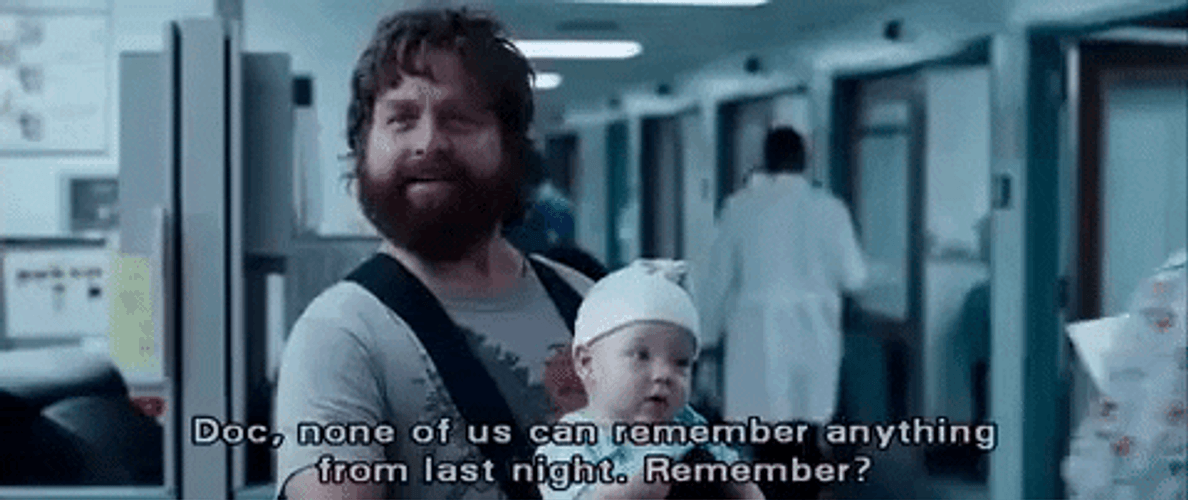 Zach Galifianakis Carrying A Baby The Hang Over GIF
