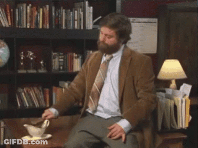 Zach Galifianakis Combing Hair Grooming GIF