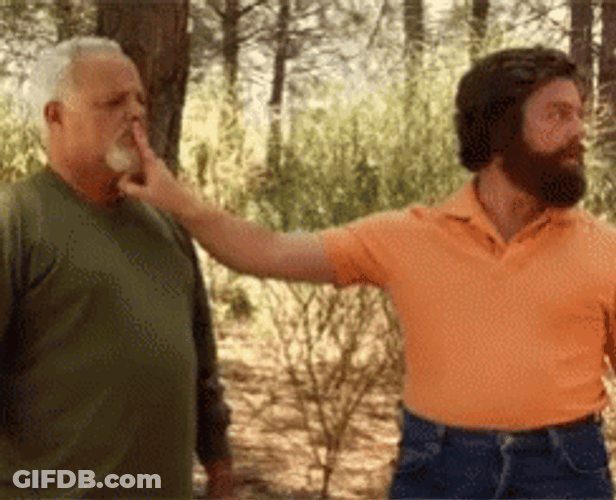 Zach Galifianakis Shut Up GIF