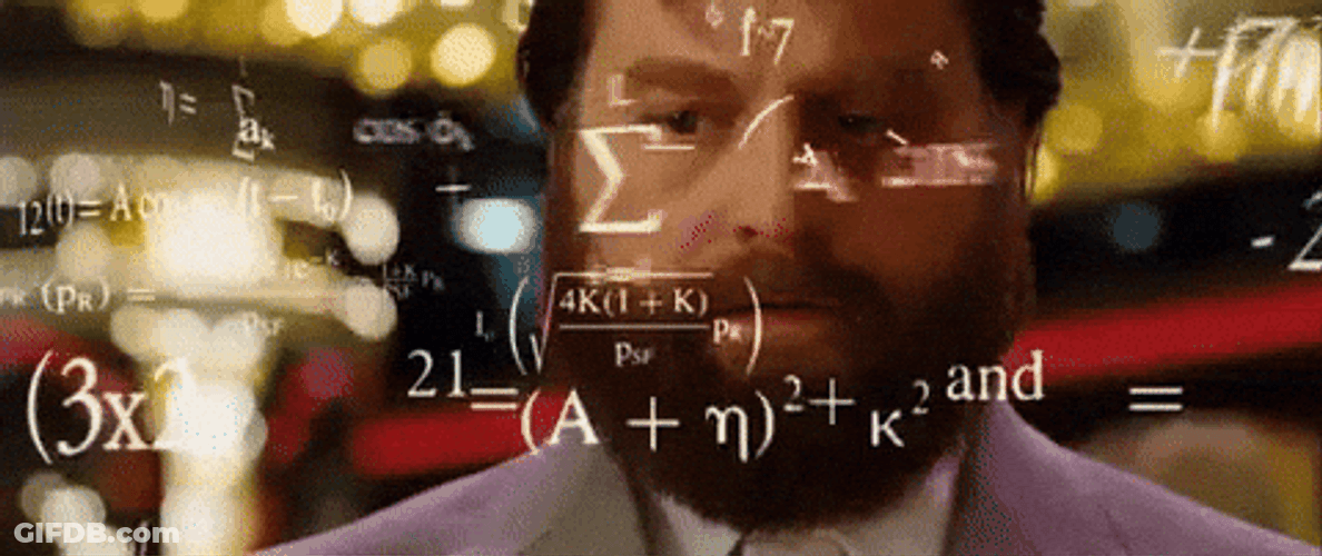 Zach Galifianakis With A Beautiful Mind Solving Numbers GIF