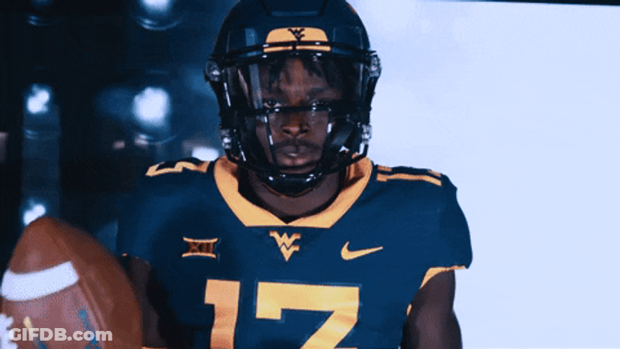 Zae Jennings Mountaineers Player Posing Holding Ball GIF