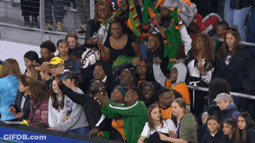 Zambia Fans Cheering Having Fun GIF
