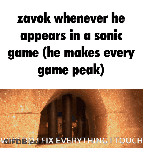 Zavok Makes Every Sonic Game Peak GIF